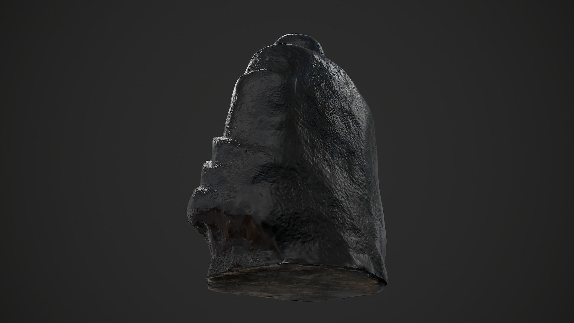 Gandhi by Claire Sheridan Low-poly 3D model_12