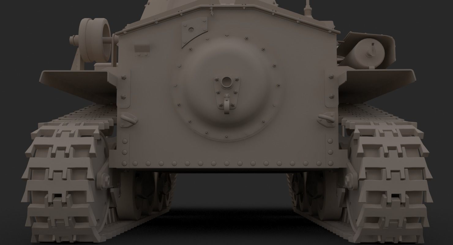 Tank L6 40 Ansaldo Fiat Italian Clay Mental Ray  3D model_21