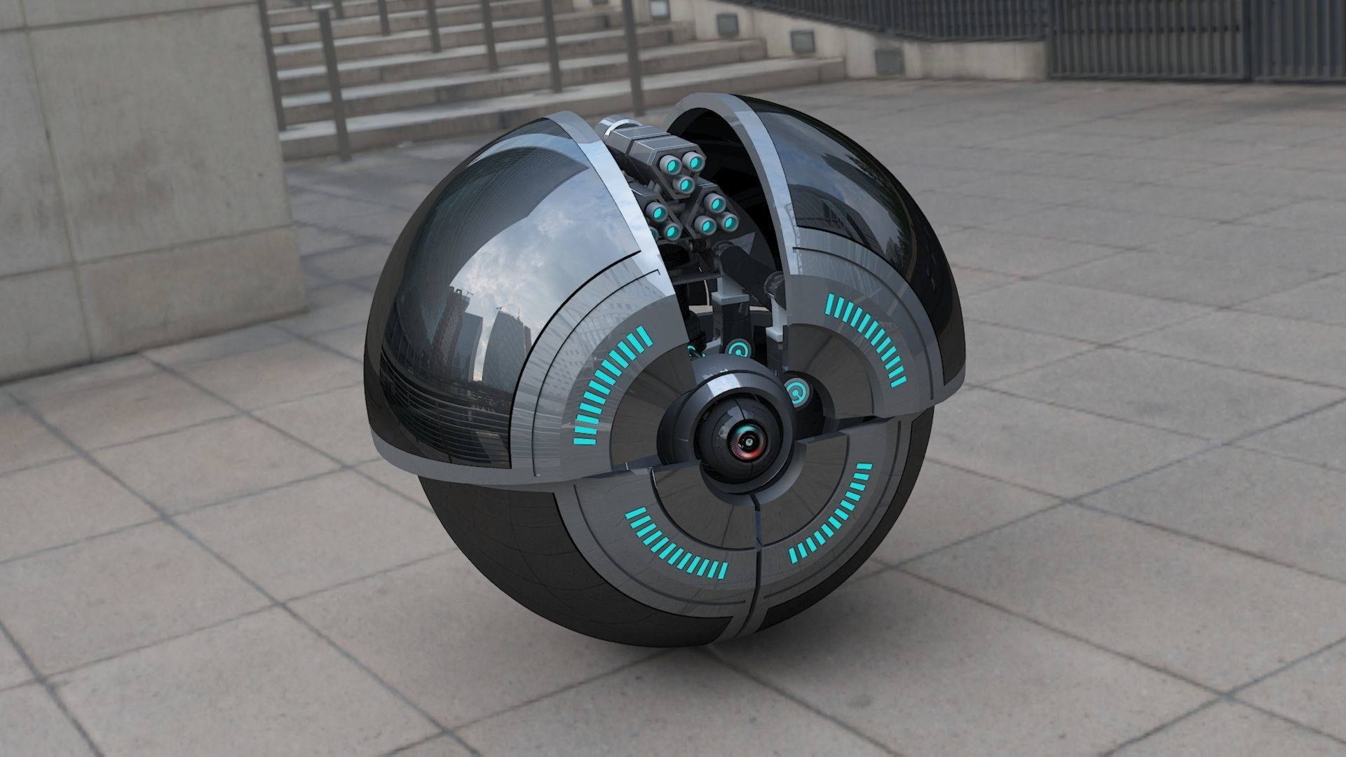 Spider Robot v2 3D model_1