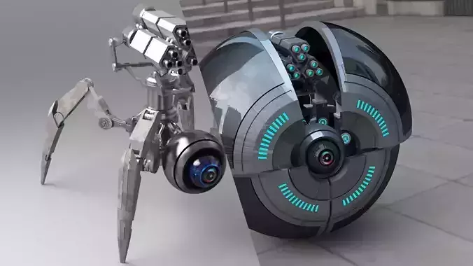 Spider Robot v2 3D model
