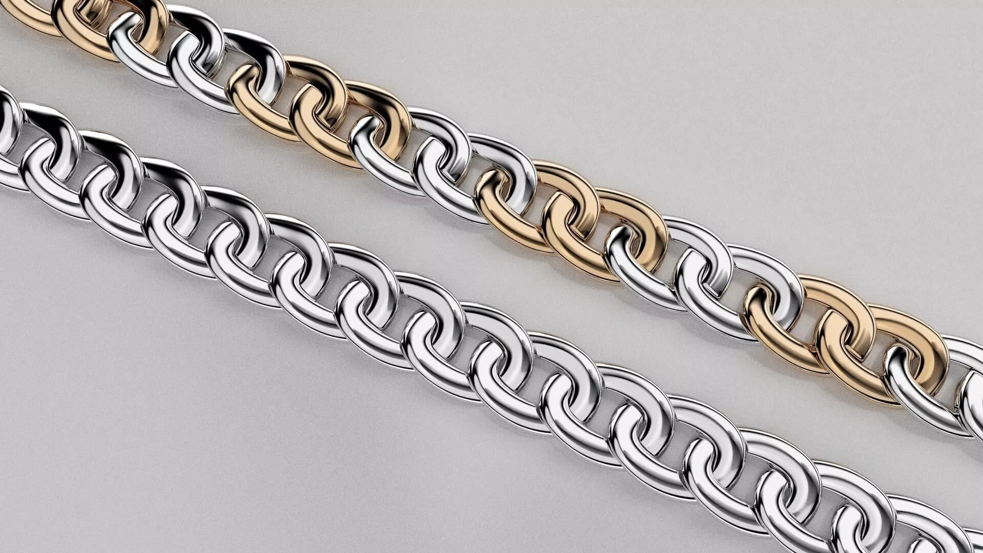 two kind chain link 3D print model