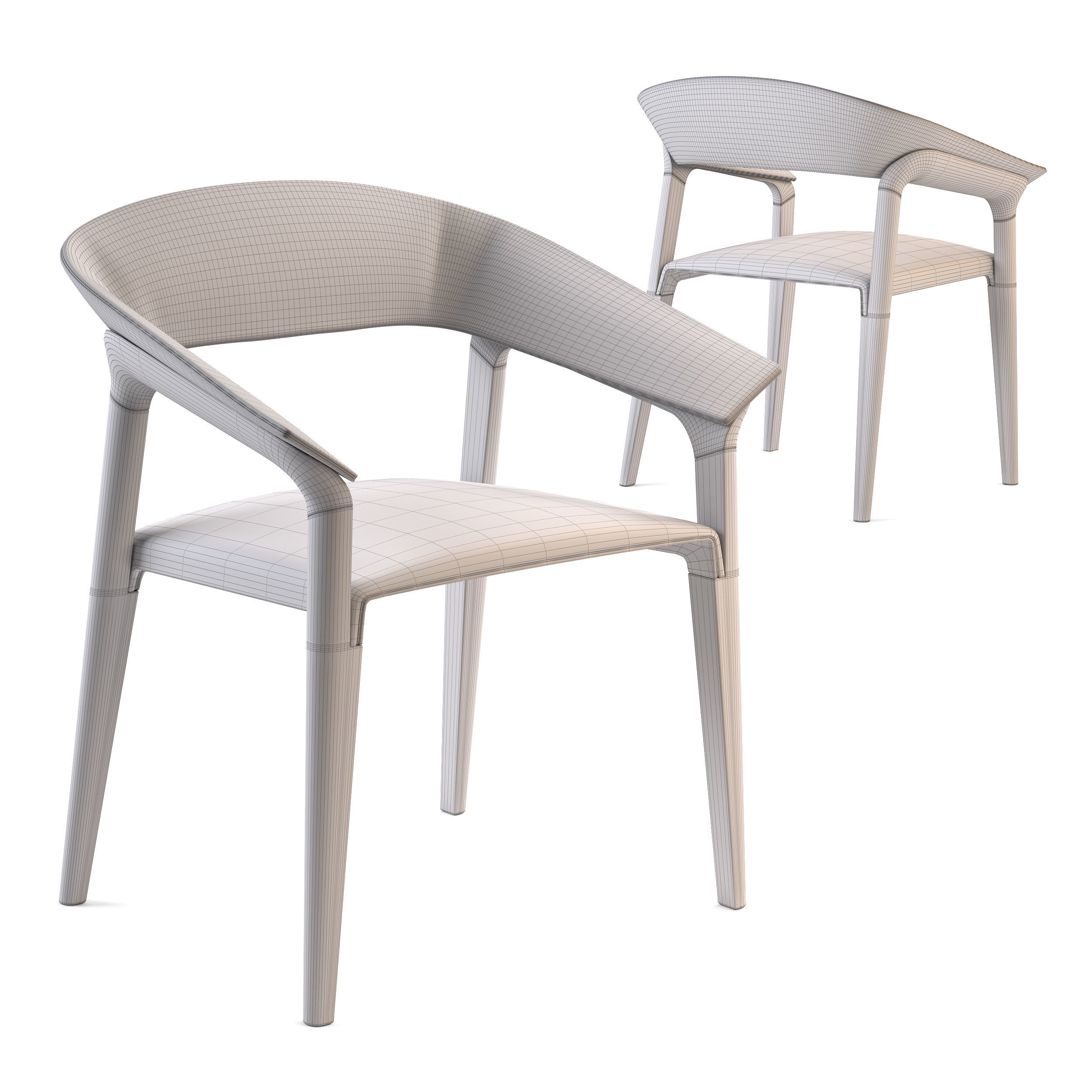 Potocco Memory Armchair 3D model_2