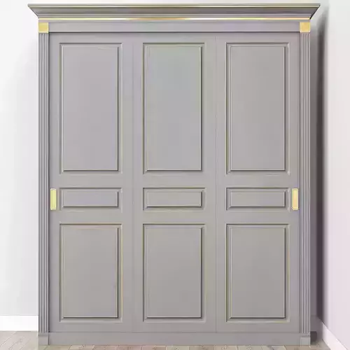 Wardrobe collection with gold handles