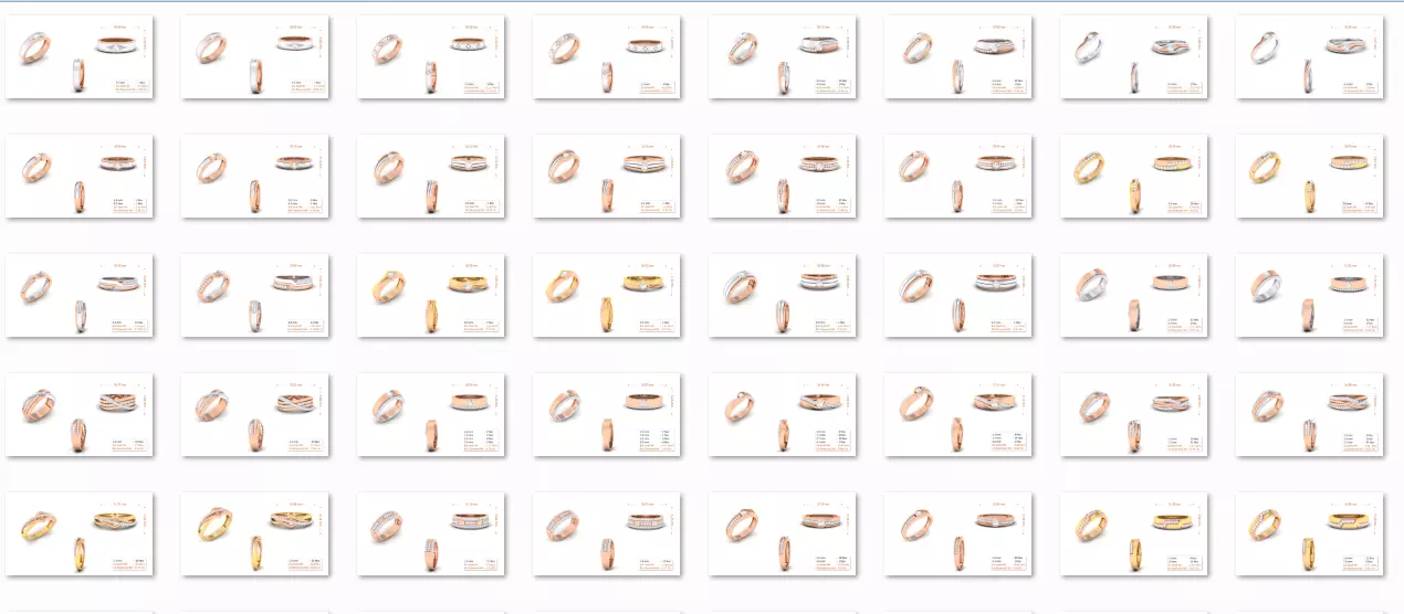 94 Couple Band Bride Groom Matching Engagement Wedding Ring 3D print model_0