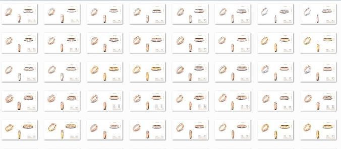 94 Couple Band Bride Groom Matching Engagement Wedding Ring 3D print model