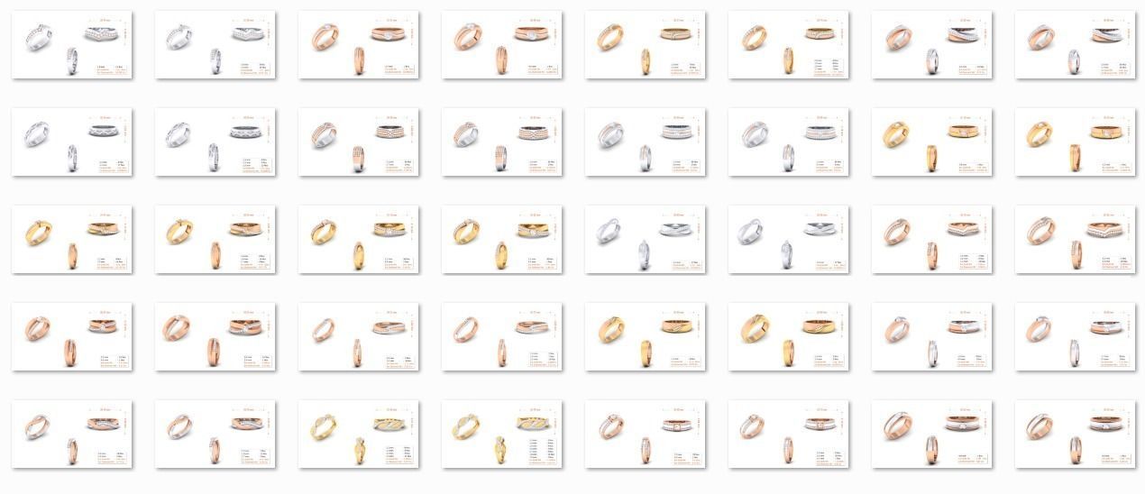 94 Couple Band Bride Groom Matching Engagement Wedding Ring 3D print model_2