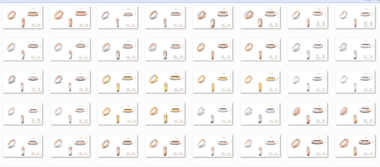 94 Couple Band Bride Groom Matching Engagement Wedding Ring 3D print model_1