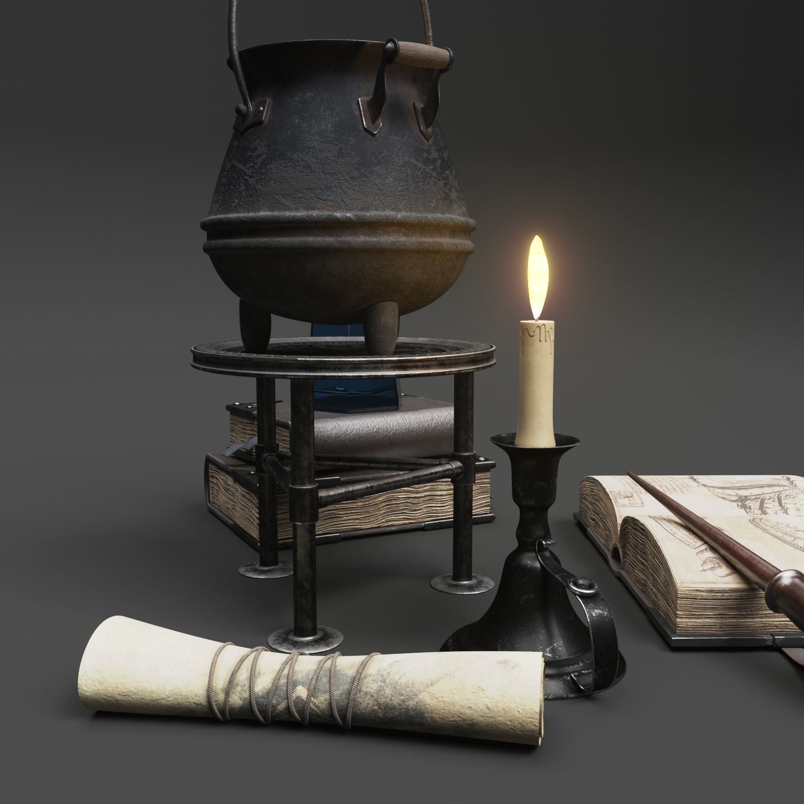 Wizard Items 3D model_6