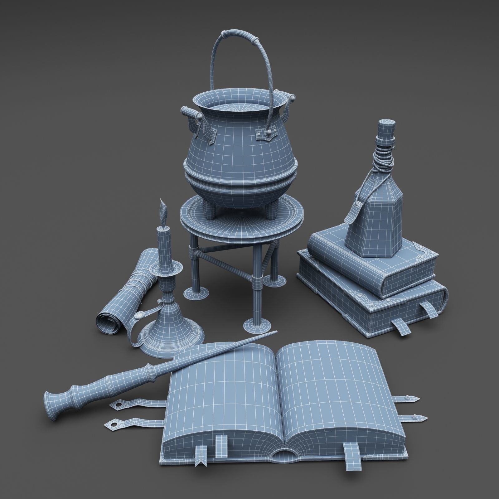 Wizard Items 3D model_16