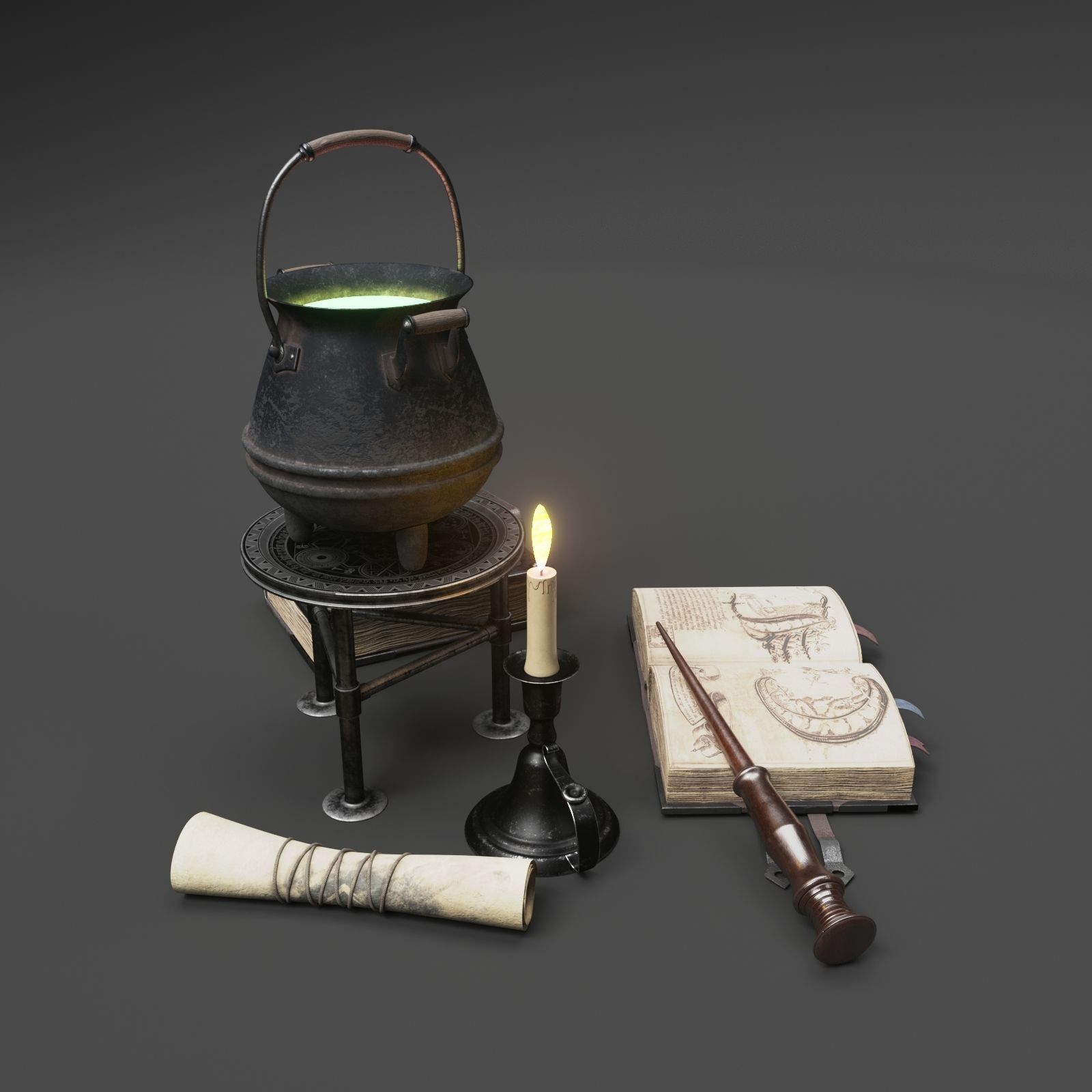 Wizard Items 3D model_10