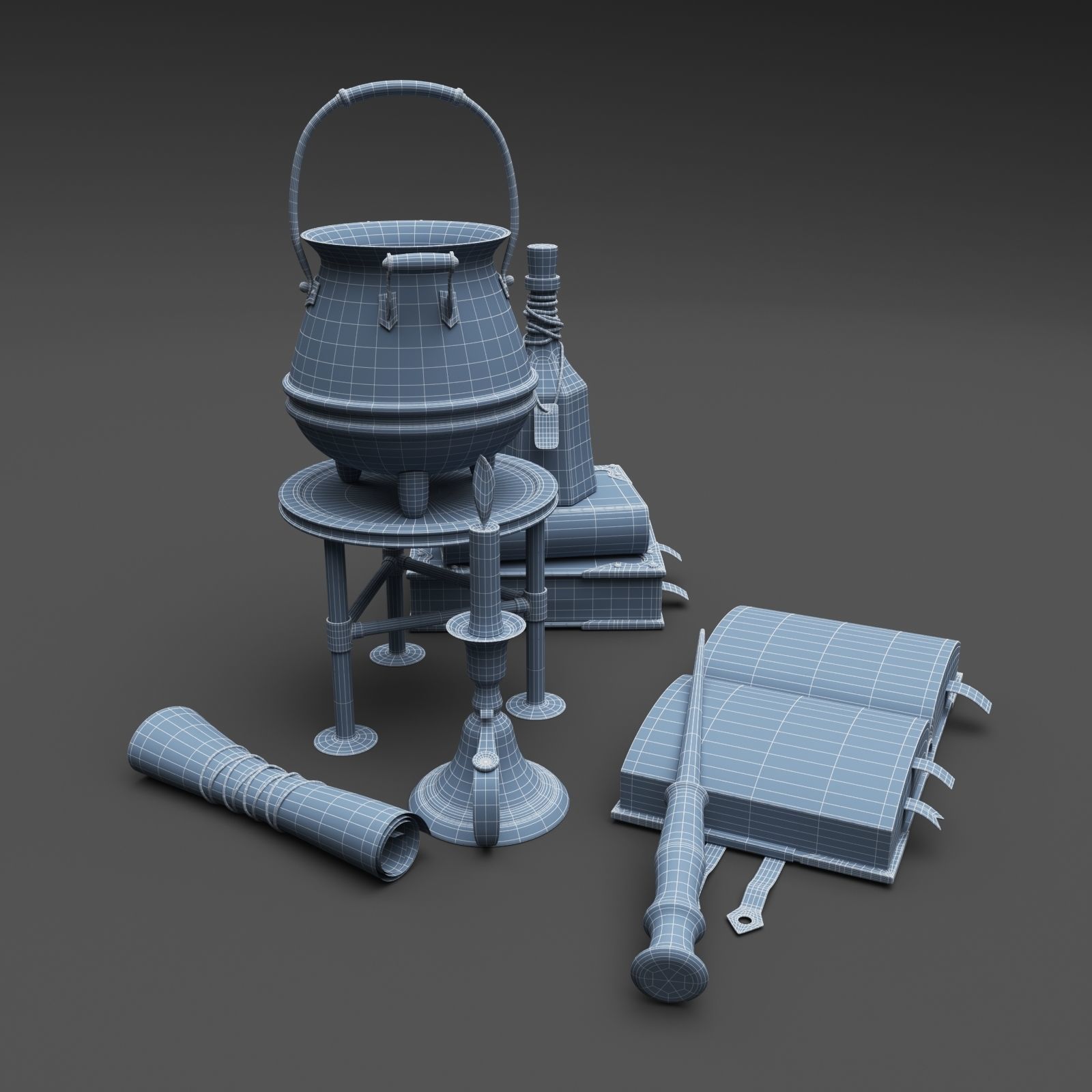 Wizard Items 3D model_17