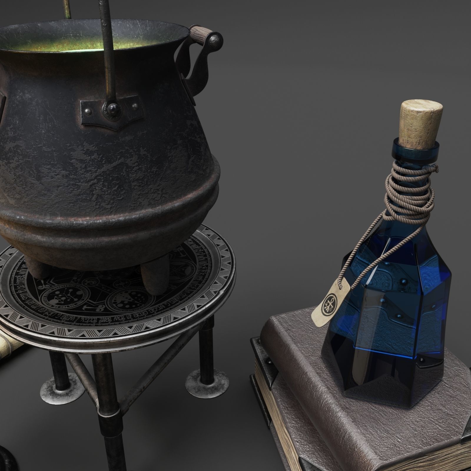 Wizard Items 3D model_5