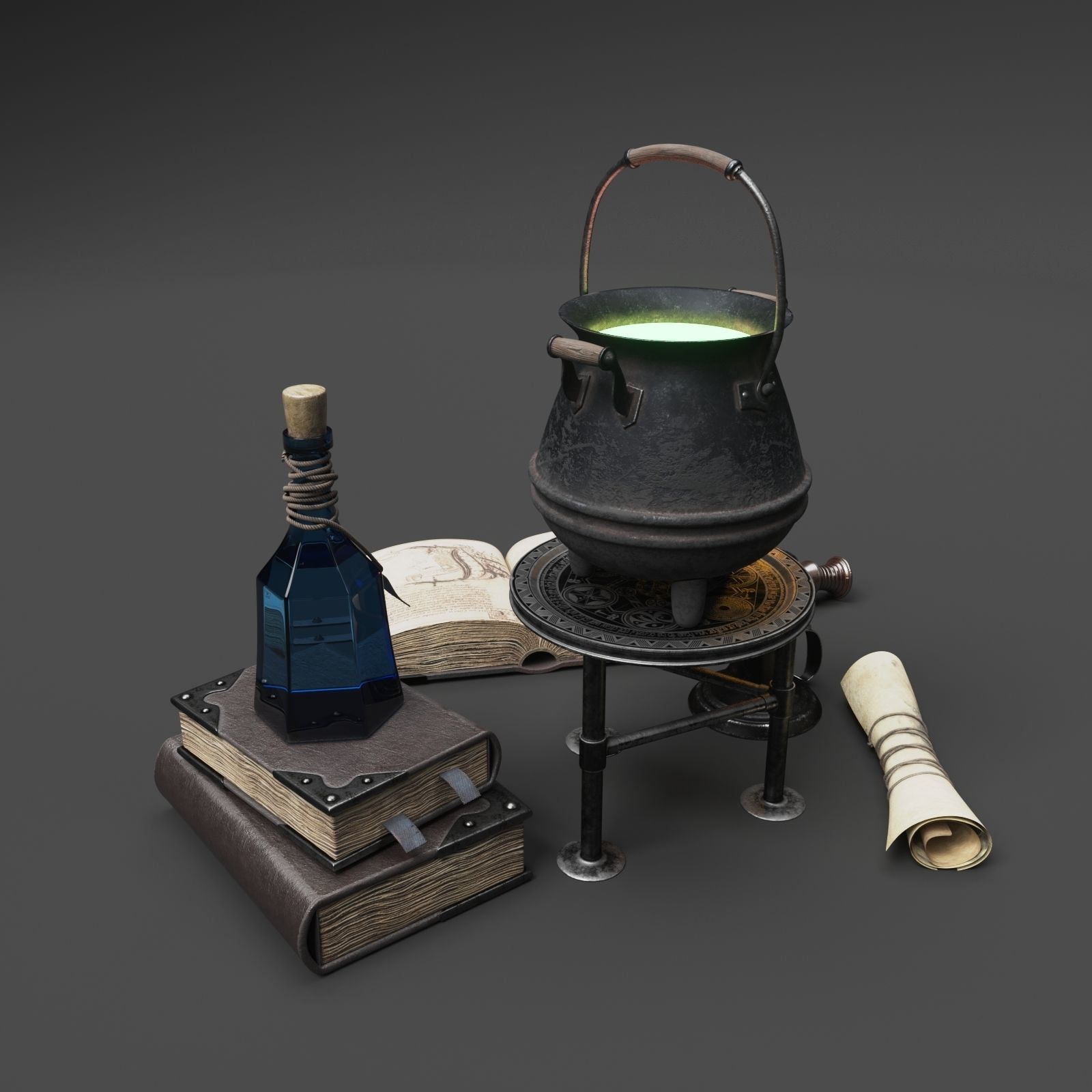 Wizard Items 3D model_12