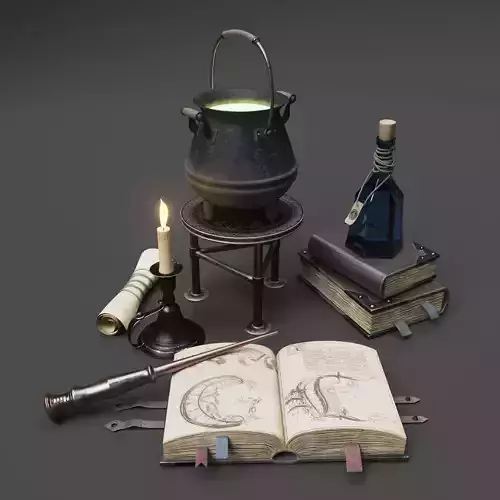 Wizard Items 3D model