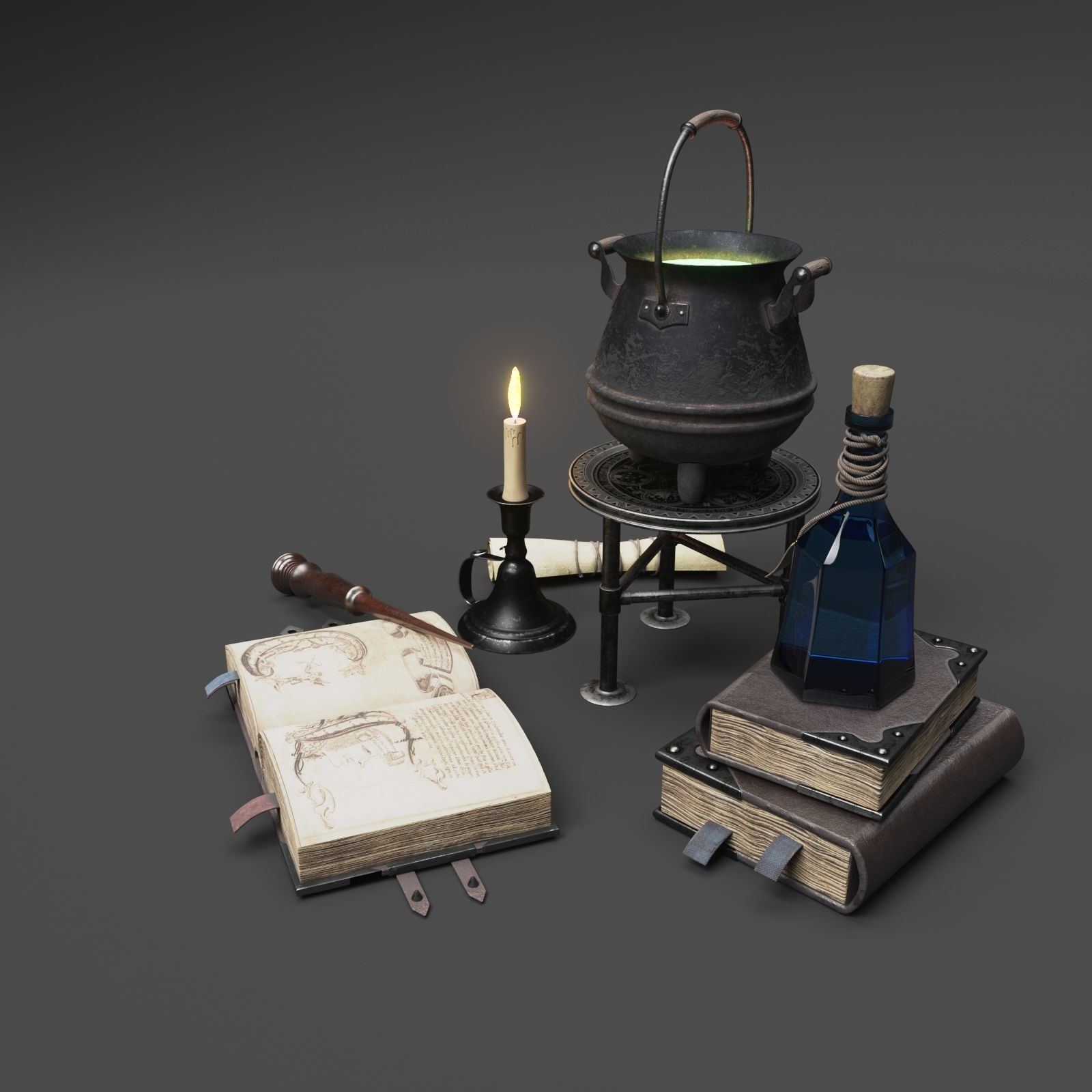 Wizard Items 3D model_14