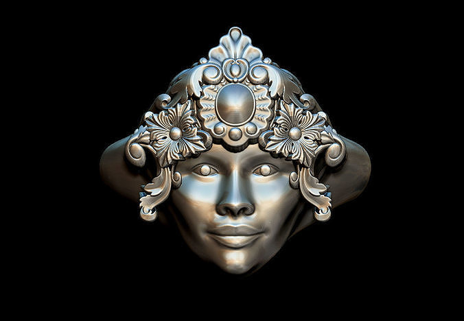 Woman ring 3D print model