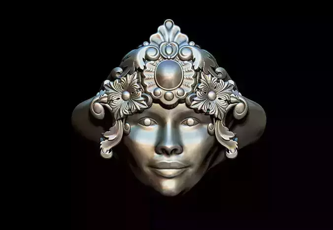 Woman ring 3D print model