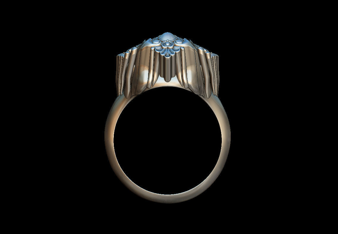 Woman ring 3D print model_3