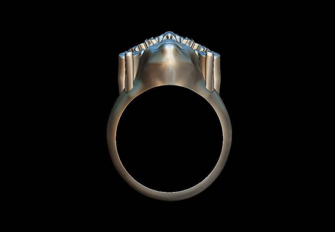 Woman ring 3D print model_5