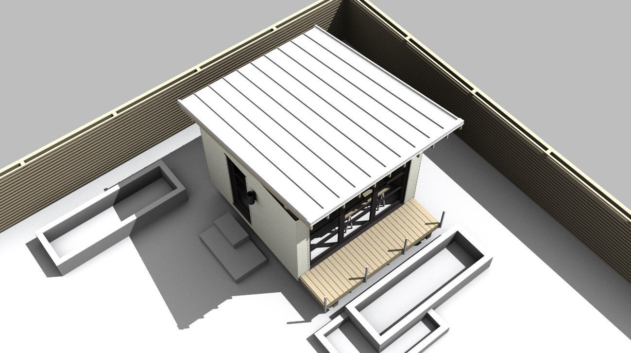 Backyard Studio or Shed 3D model_2