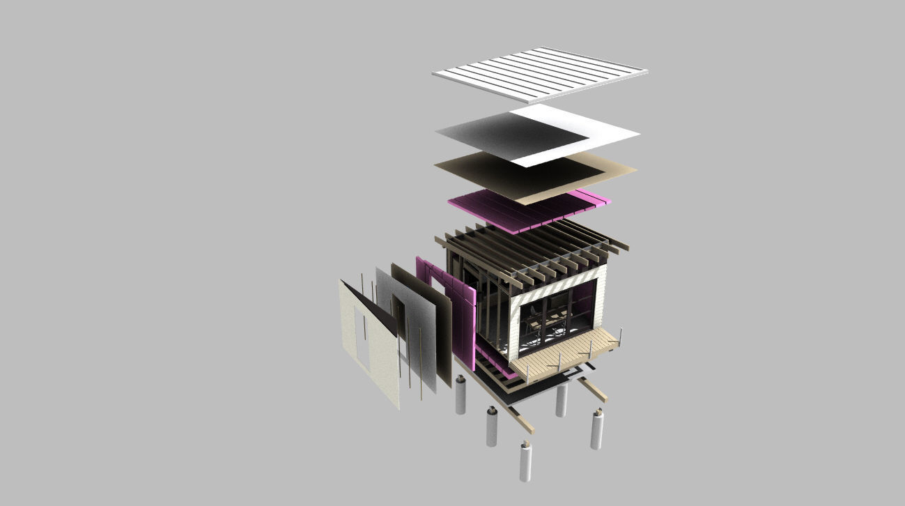 Backyard Studio or Shed 3D model_4