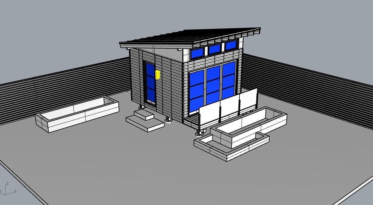 Backyard Studio or Shed 3D model_5