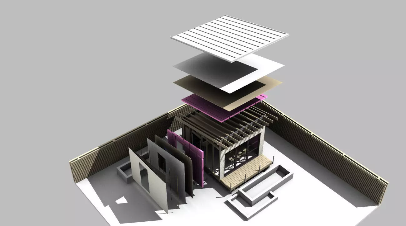 Backyard Studio or Shed 3D model_0