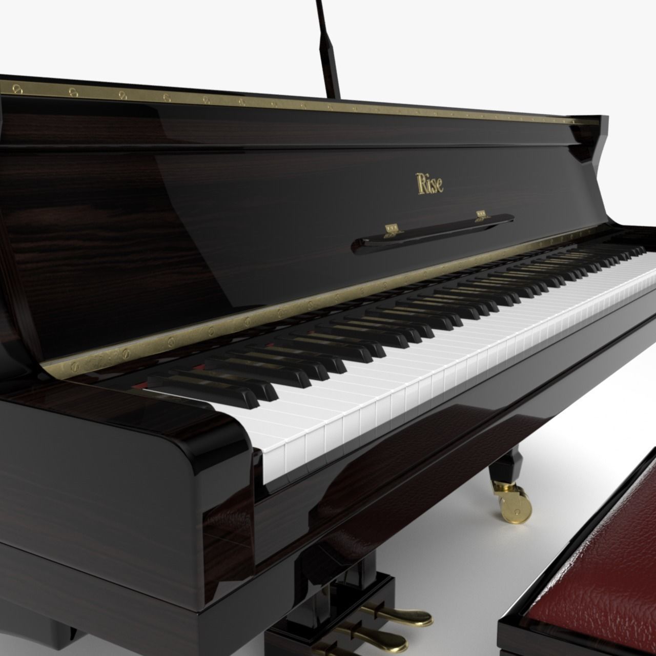 Grand Piano 3D model_5