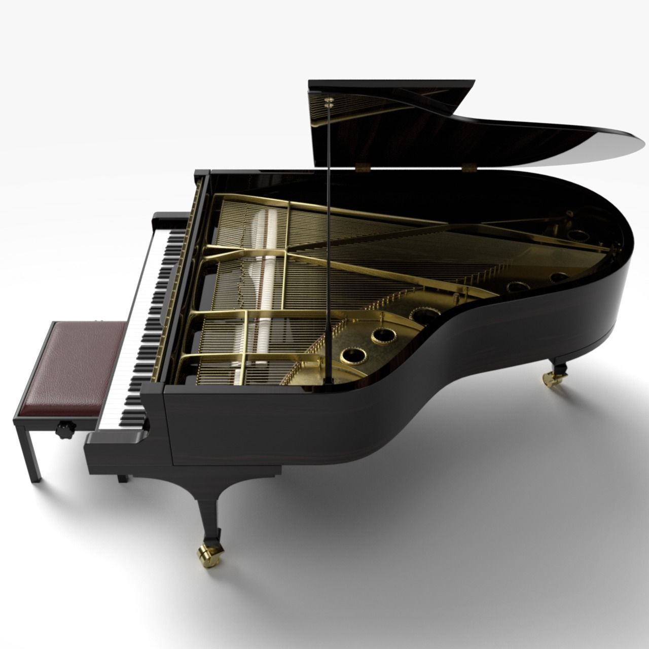 Grand Piano 3D model_1