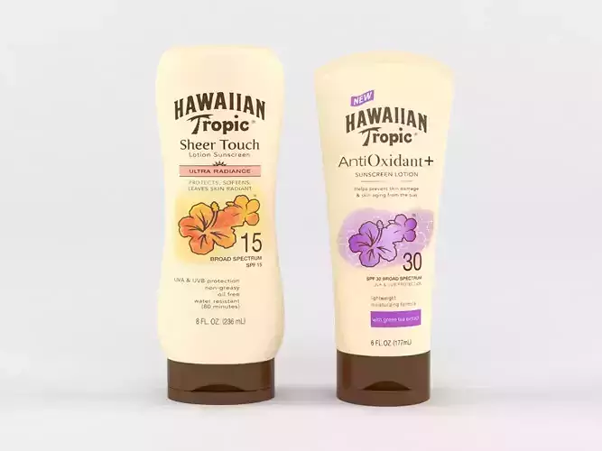 Hawaiian Tropic Sunscreen Lotion 3D model