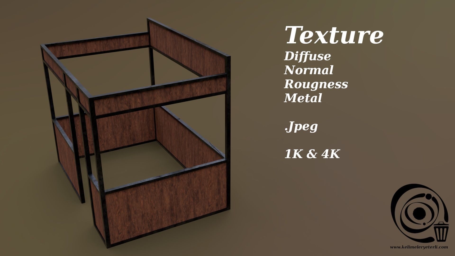 Stall stand 08 R Low-poly 3D model_4