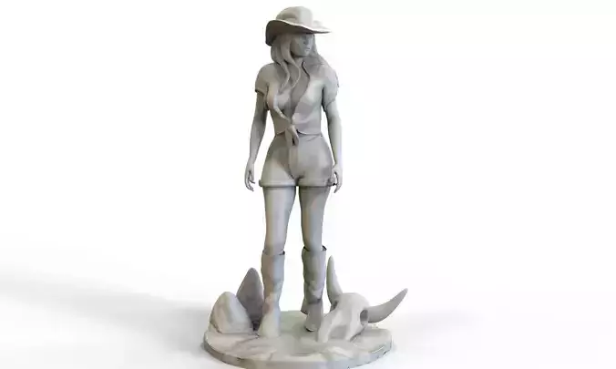 Western Girl Sculpture