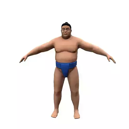 SUMO wrestler Low-poly 3D model