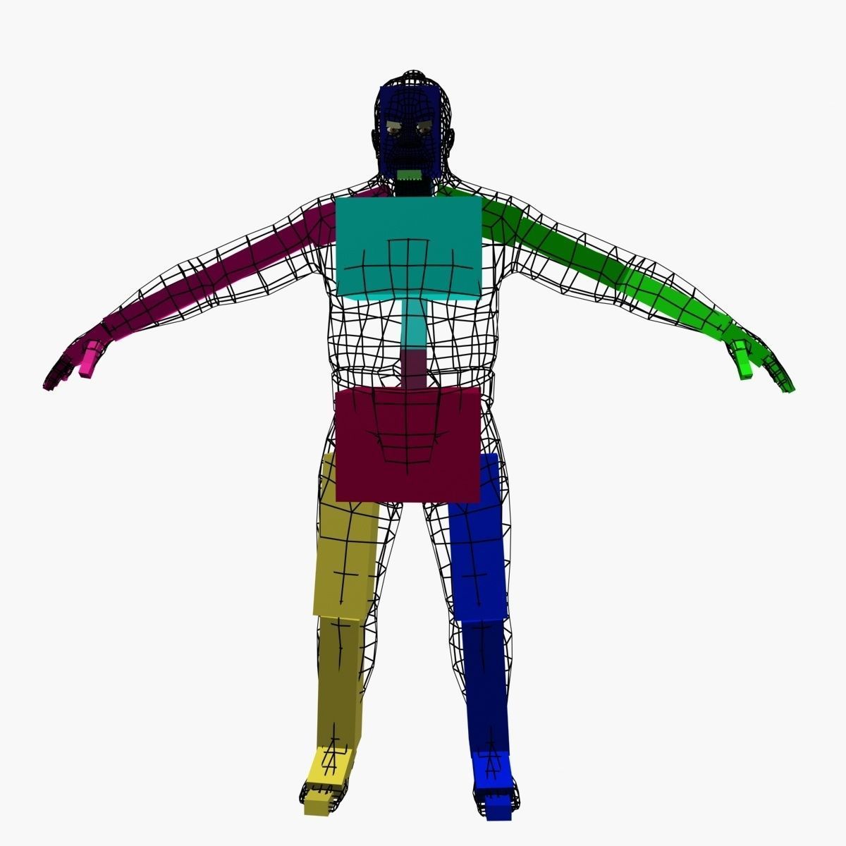 SUMO wrestler Low-poly 3D model_3