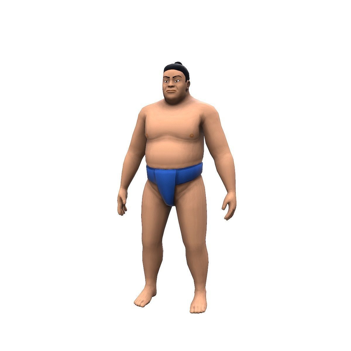 SUMO wrestler Low-poly 3D model_10