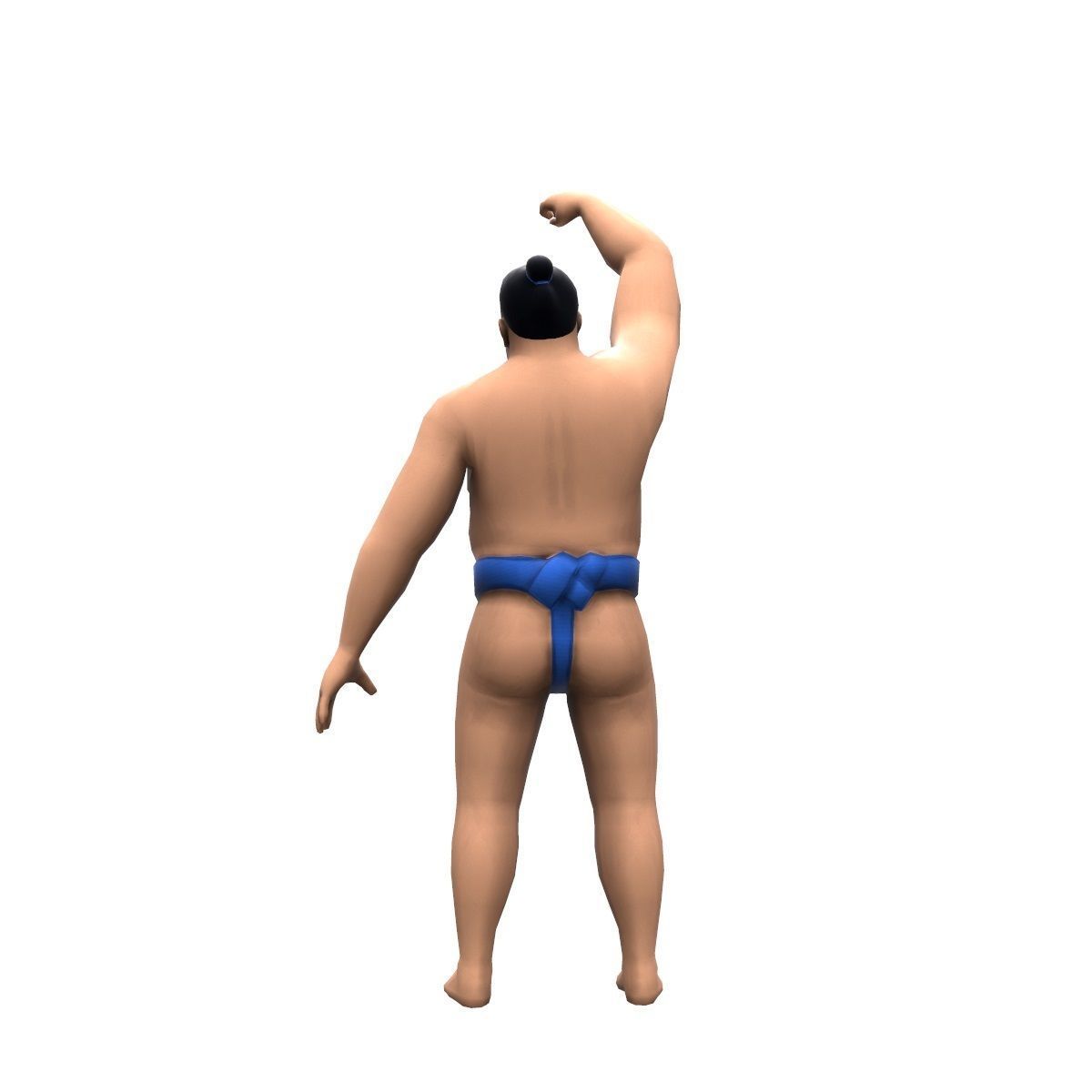 SUMO wrestler Low-poly 3D model_8