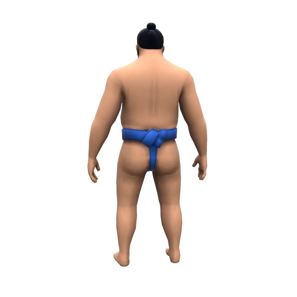 SUMO wrestler Low-poly 3D model_6
