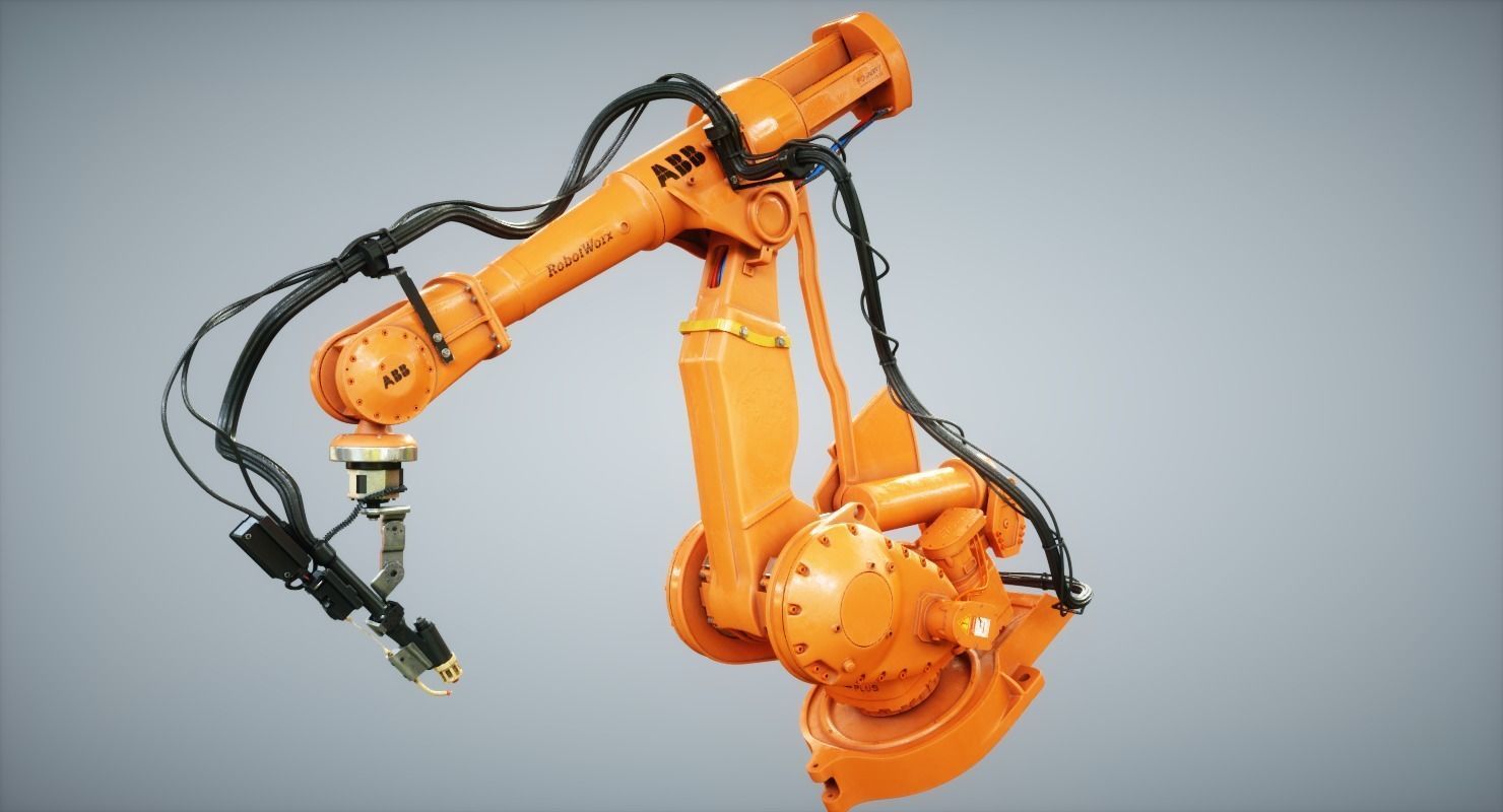 Industrial Robot IRB Low-poly 3D model_13