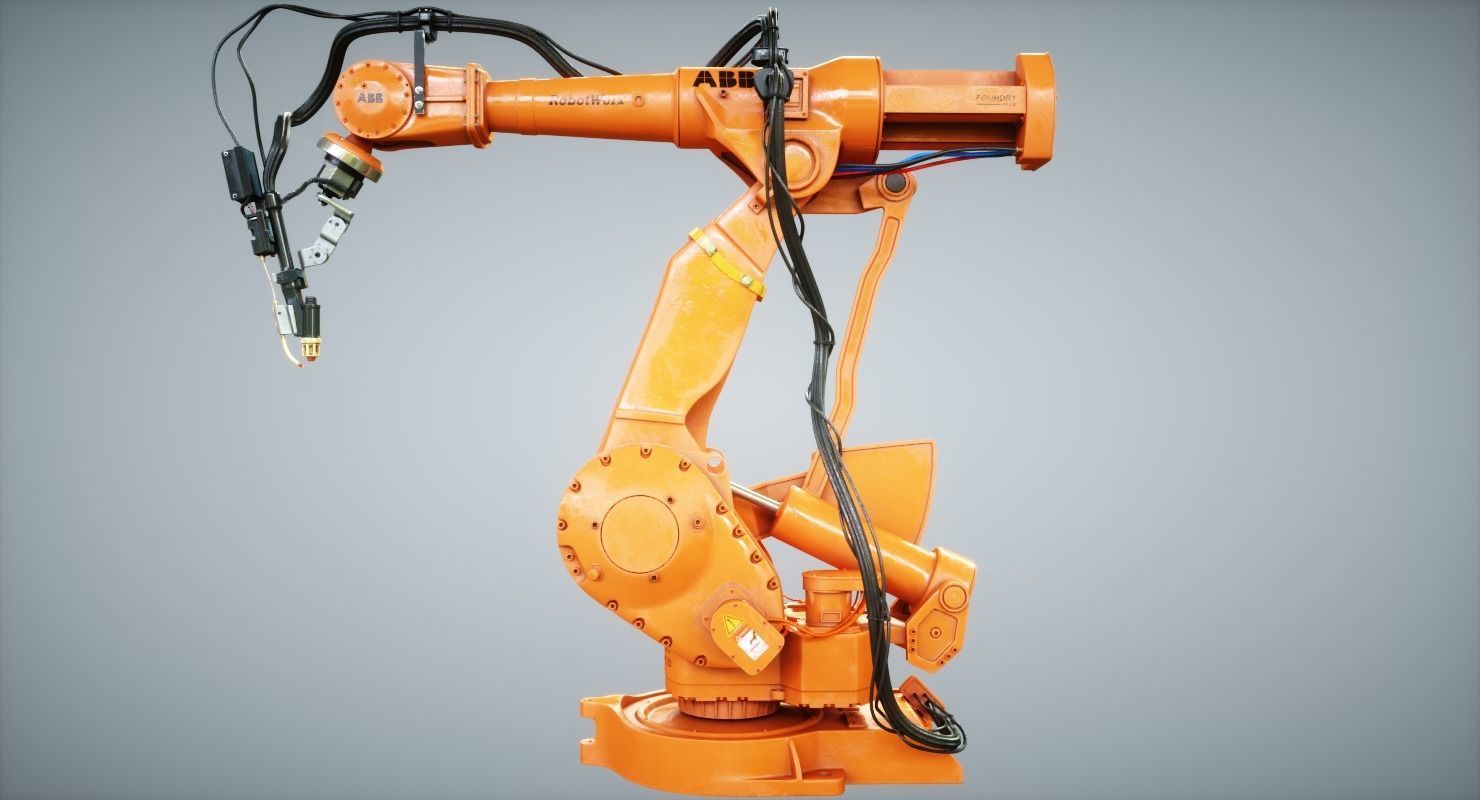 Industrial Robot IRB Low-poly 3D model_15