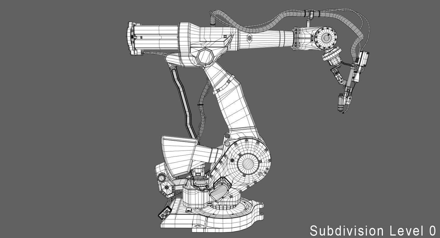 Industrial Robot IRB Low-poly 3D model_22