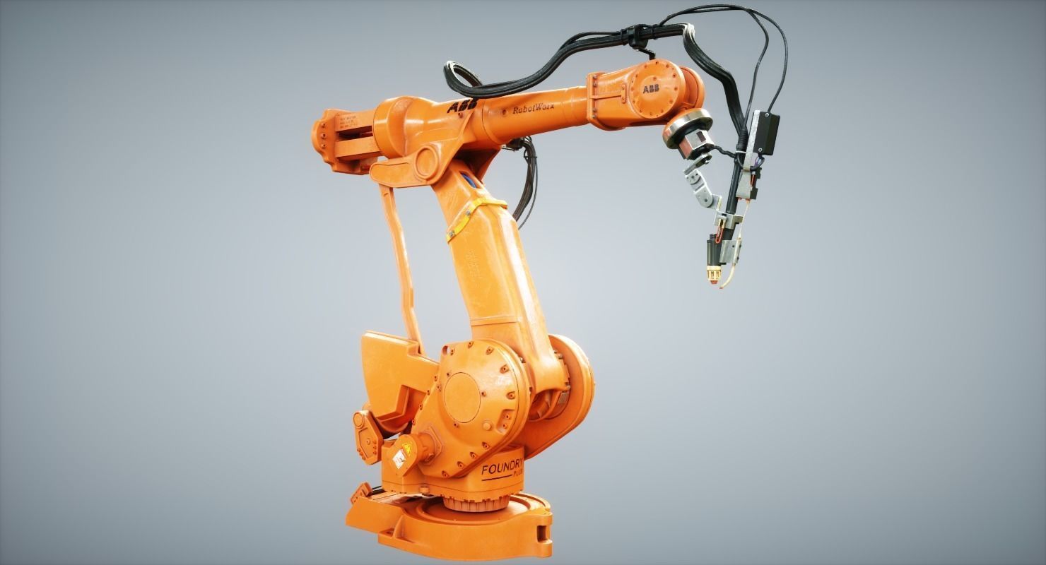Industrial Robot IRB Low-poly 3D model_11
