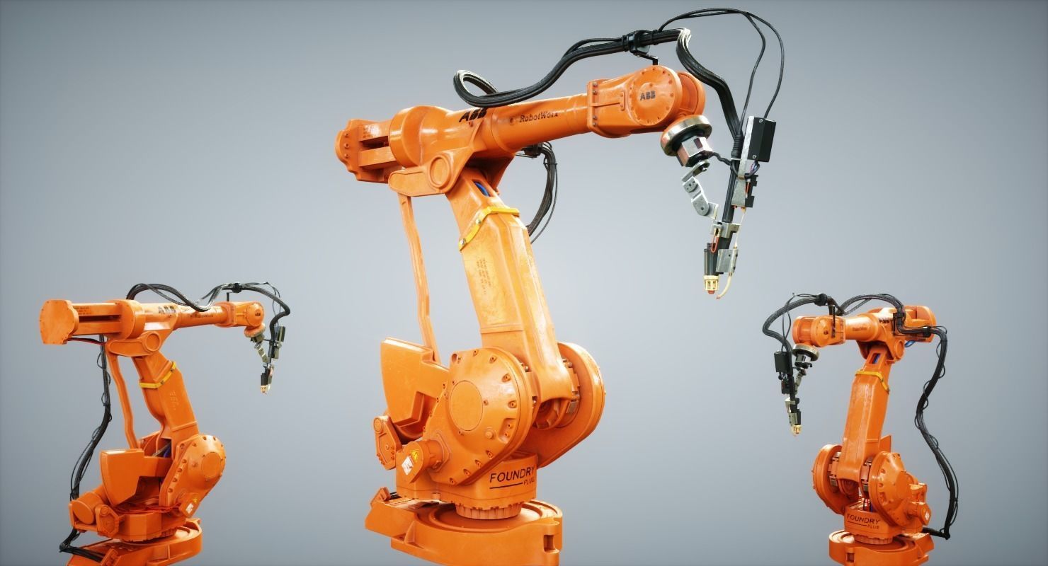 Industrial Robot IRB Low-poly 3D model_16