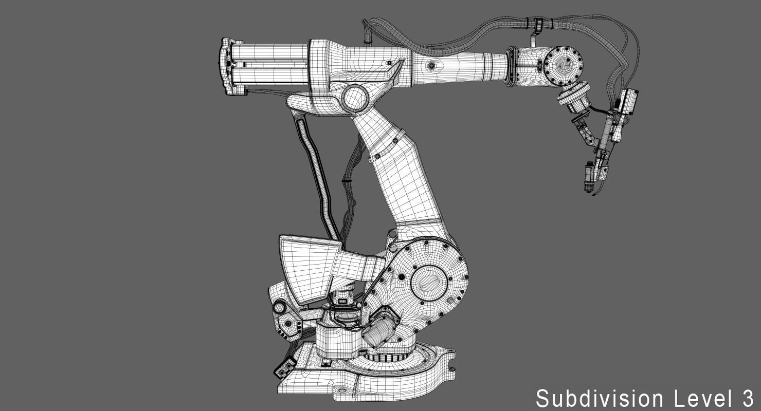 Industrial Robot IRB Low-poly 3D model_23
