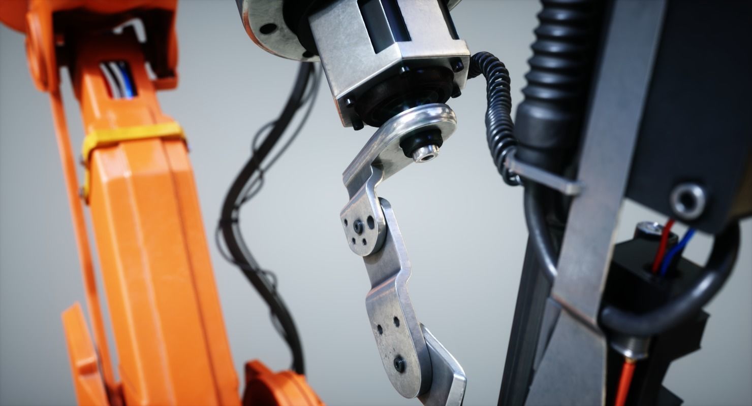Industrial Robot IRB Low-poly 3D model_8