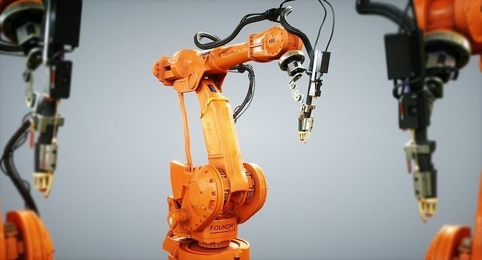 Industrial Robot IRB Low-poly 3D model