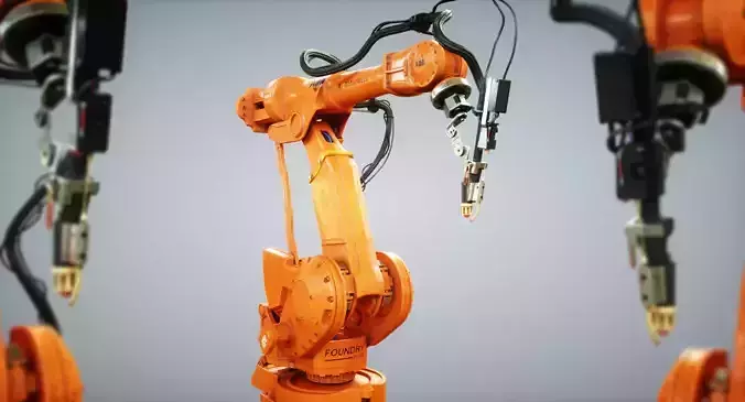 Industrial Robot IRB Low-poly 3D model