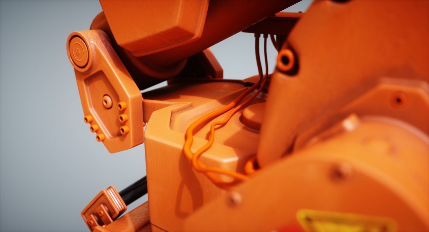 Industrial Robot IRB Low-poly 3D model_4