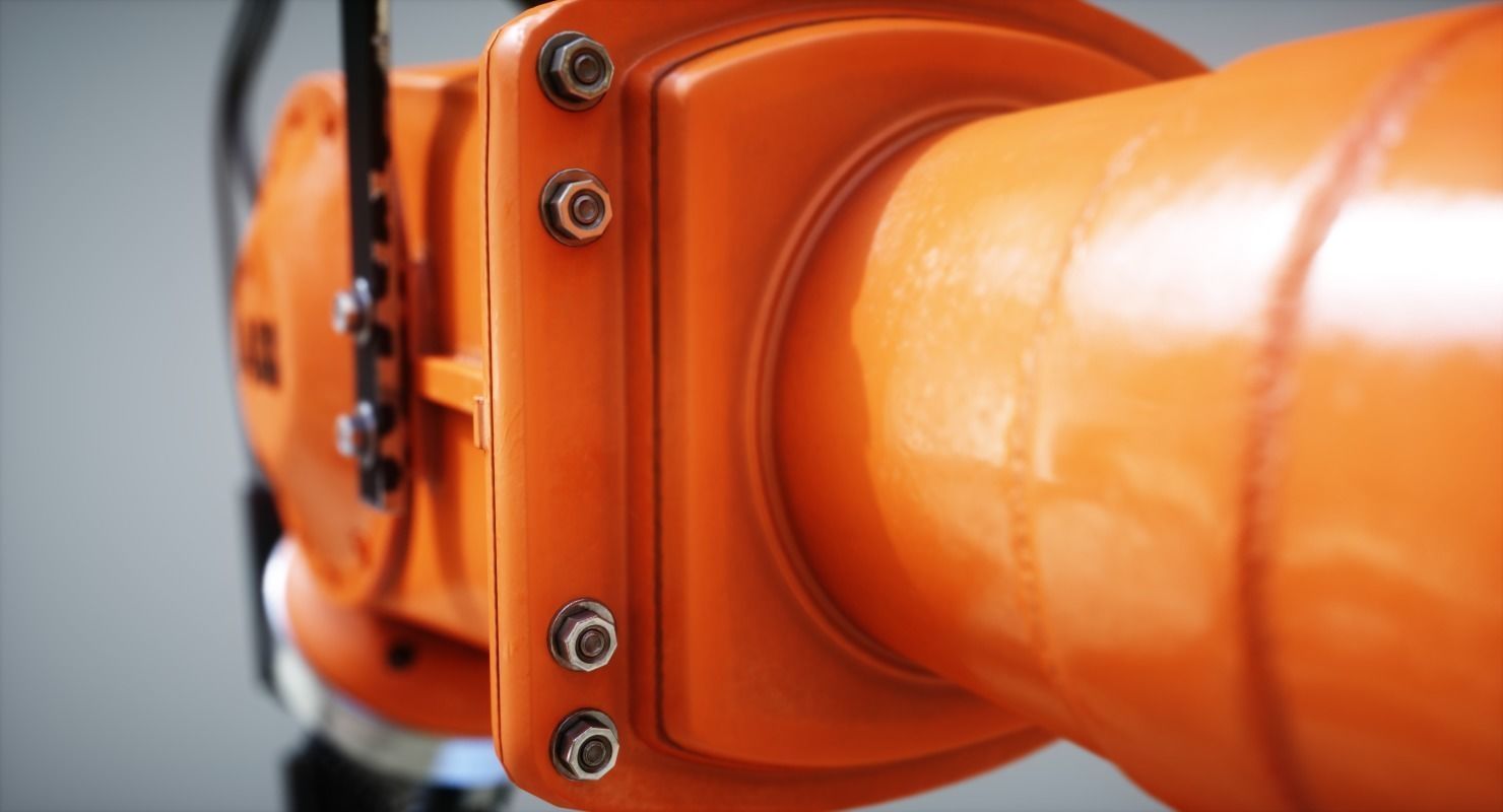Industrial Robot IRB Low-poly 3D model_5