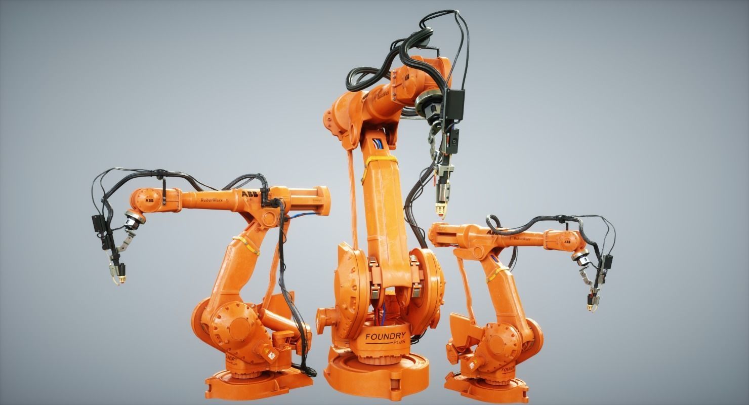 Industrial Robot IRB Low-poly 3D model_17