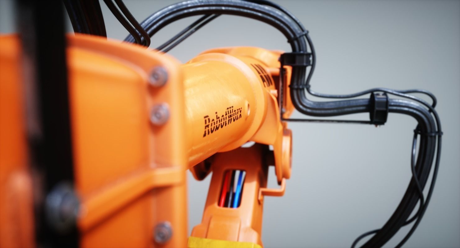 Industrial Robot IRB Low-poly 3D model_1